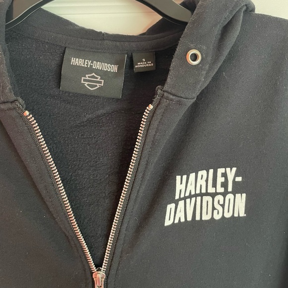 Harley-Davidson Black Zip-Up Sweatshirt - Picture 2 of 3